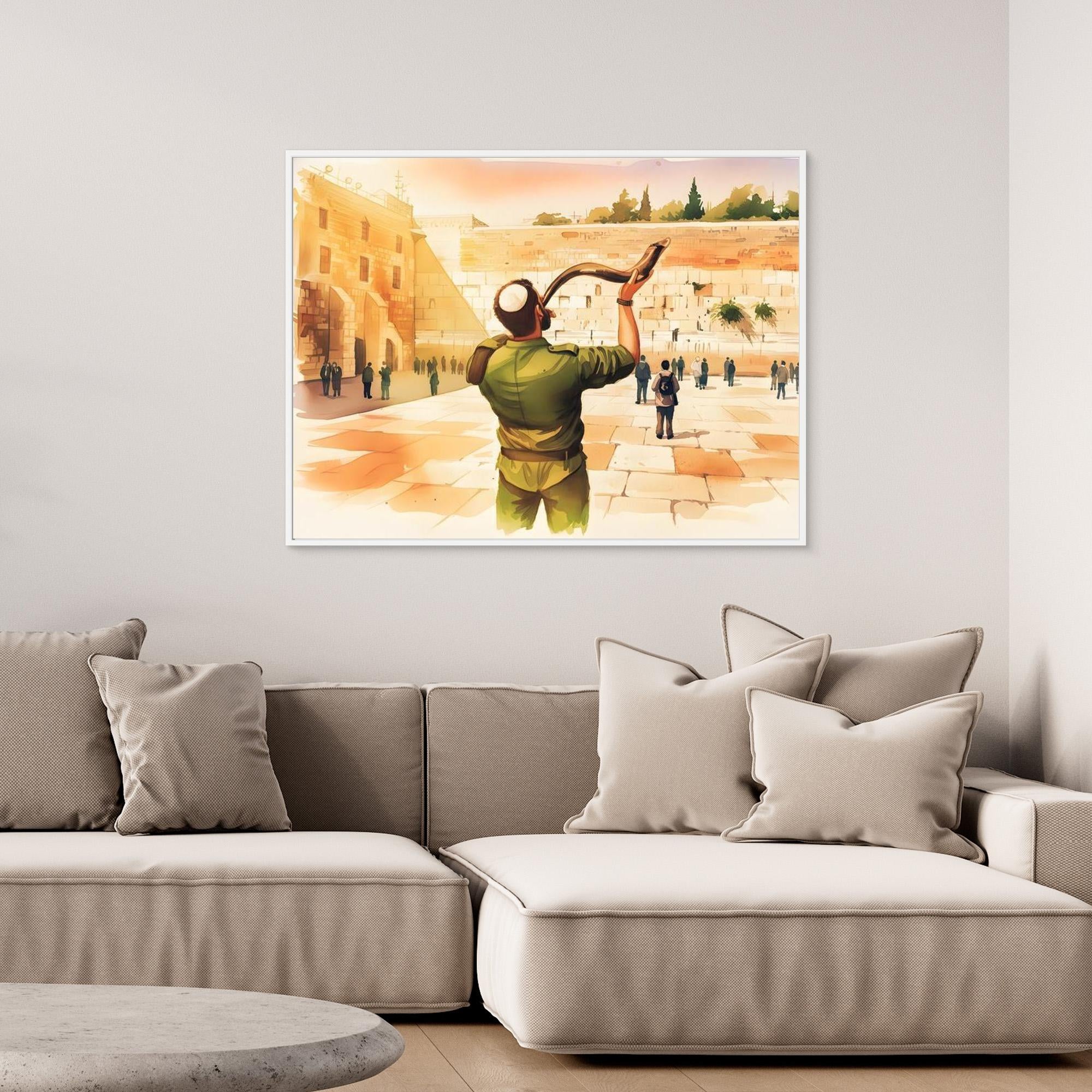 The Call of the Kotel (Watercolor)