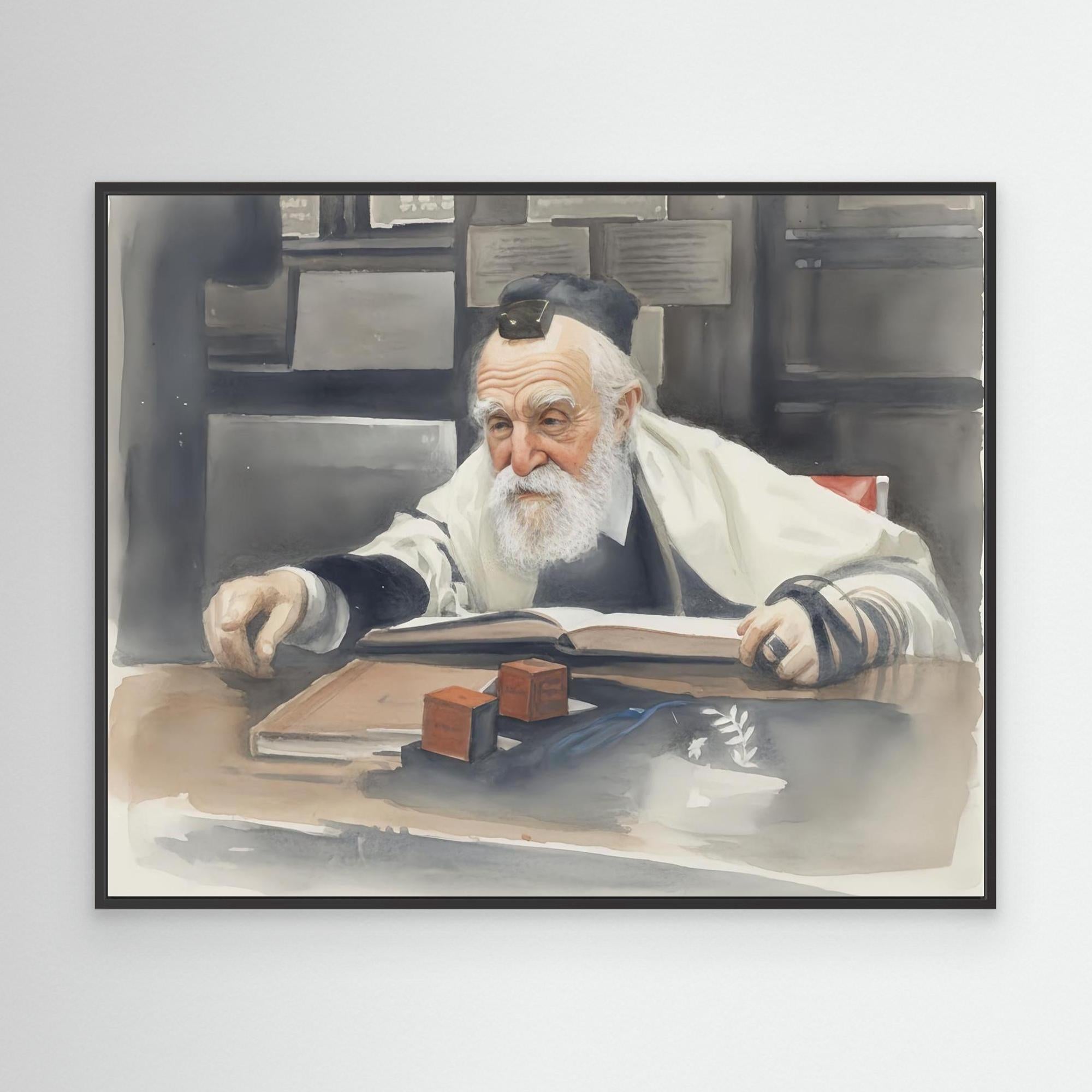 Rav Moshe Feinstein - Watercolor