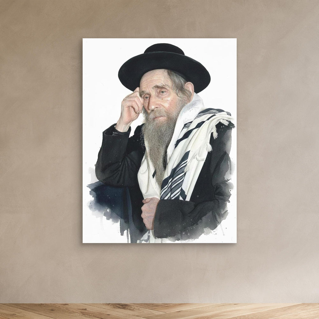 Rabbi Aharon Yehuda Leib Shteinman - Watercolor