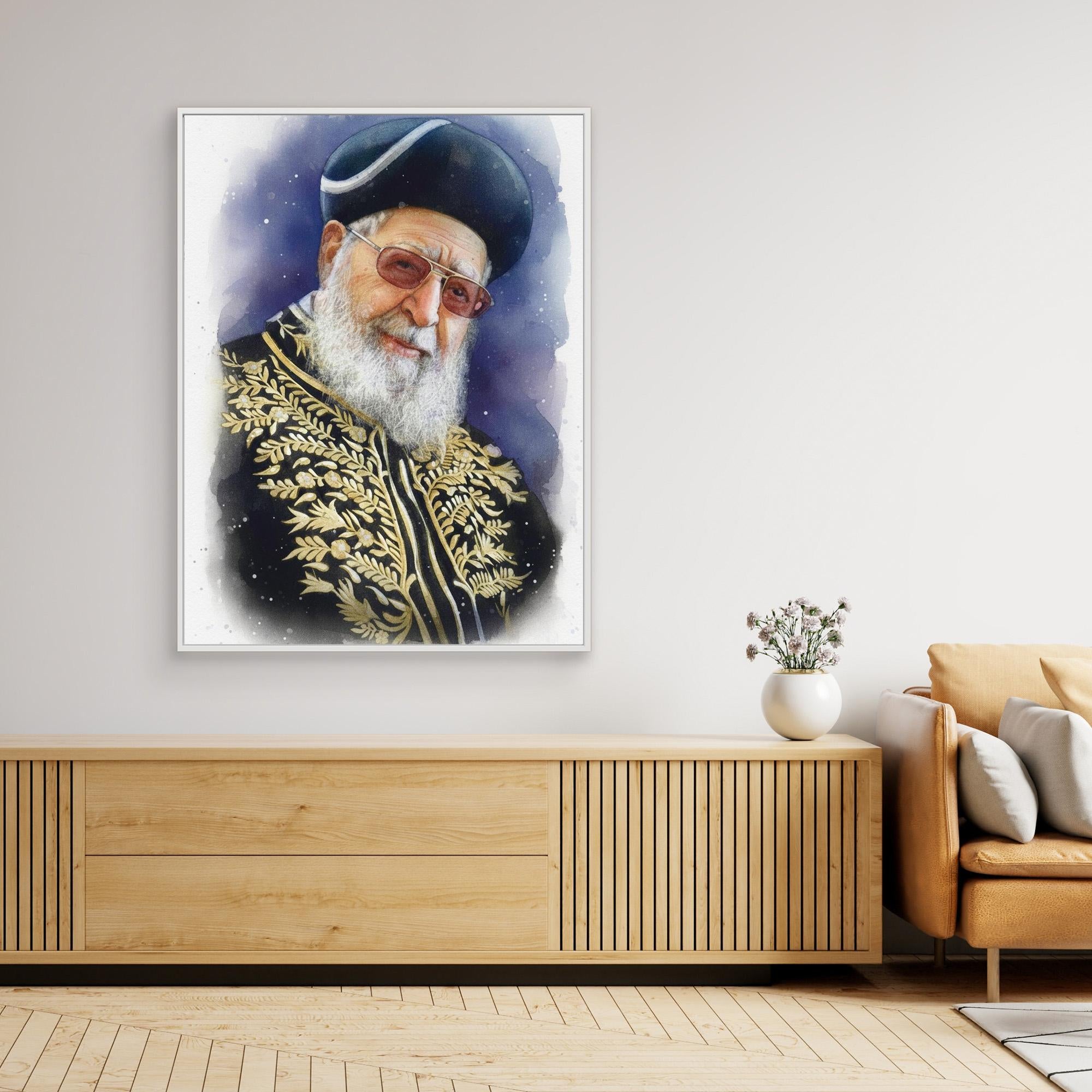 Rav Ovadia Yosef - Watercolor