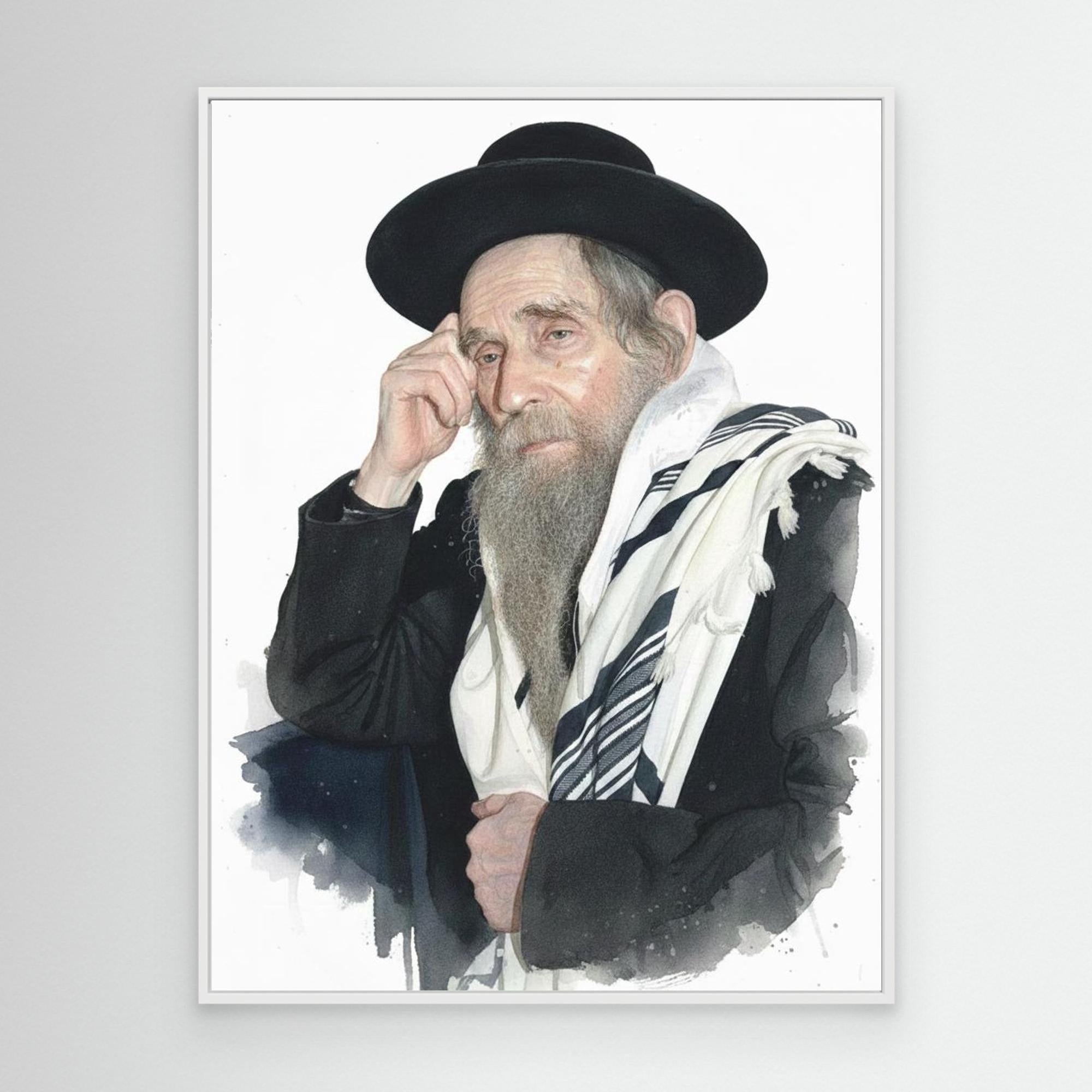 Rabbi Aharon Yehuda Leib Shteinman - Watercolor