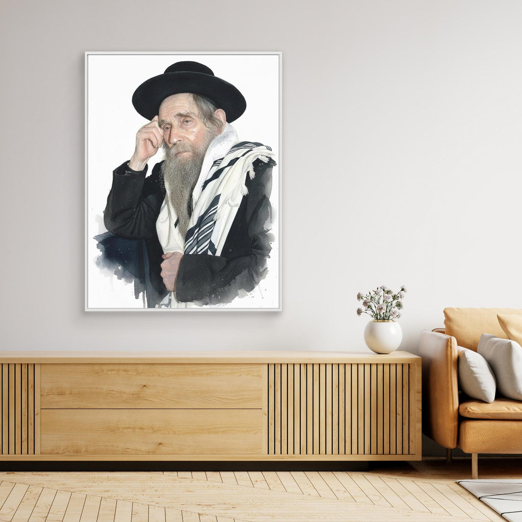 Rabbi Aharon Yehuda Leib Shteinman - Watercolor