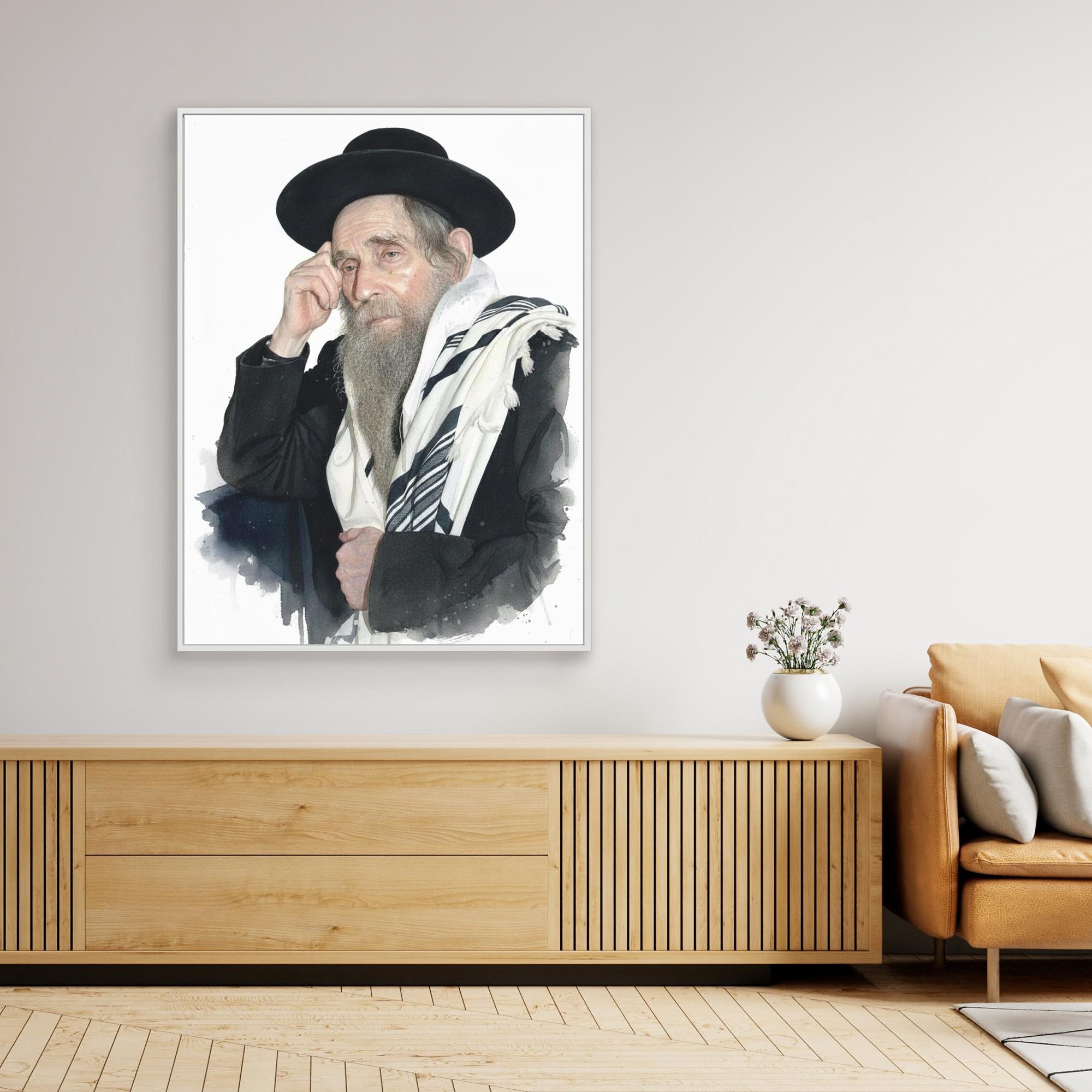 Rabbi Aharon Yehuda Leib Shteinman - Watercolor